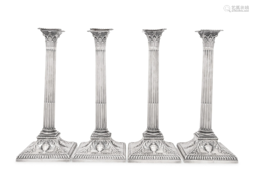 An Assembled Set of Four Victorian and Edwardian Silver