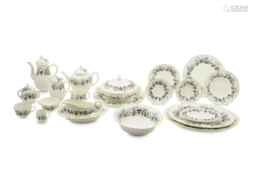 A Royal Worcester Lavinia-Cream Porcelain Service