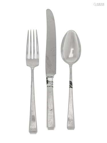 An American Silver Flatware Service