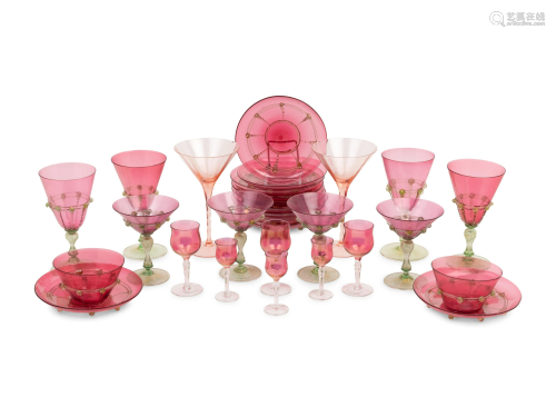 A Murano Glass Table Service