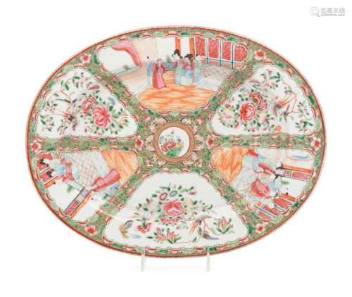 A Rose Medallion Porcelain Platter