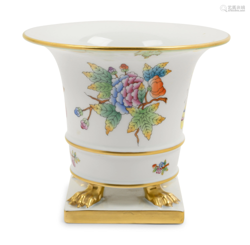 A Herend Porcelain Queen Victoria Vase