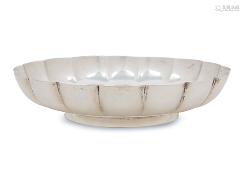 An American Silver Scalloped Dish