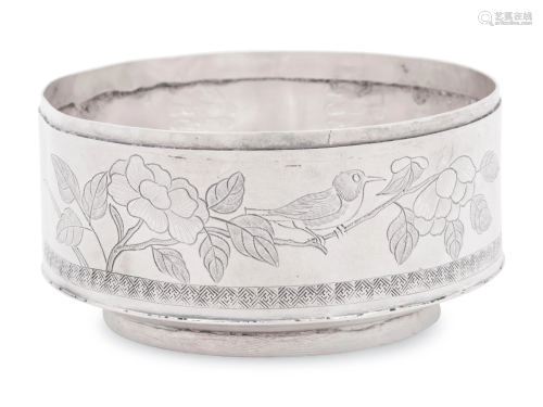 A Chinese Export Silver Salt Cellar