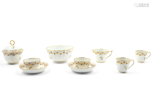 A Group of Derby Porcelain Tea Articles