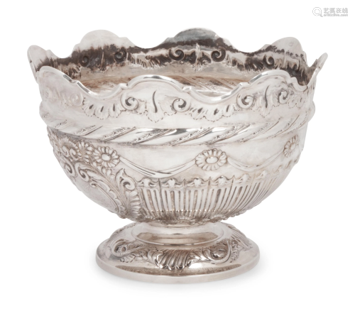 A Victorian Silver Rose Bowl