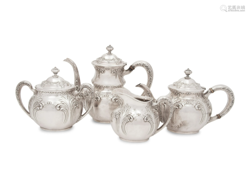 An American Silver Four-Piece Tea and Coffee Service