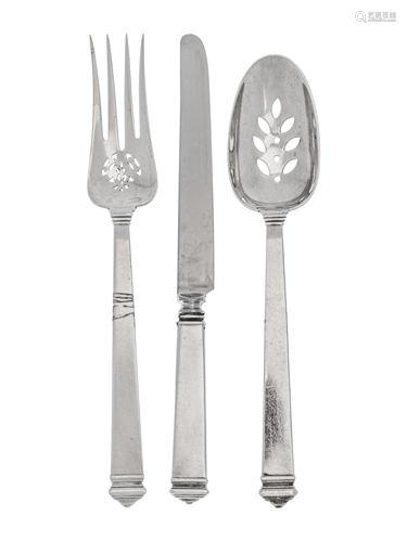 Four Tiffany & Co. Silver Flatware Articles