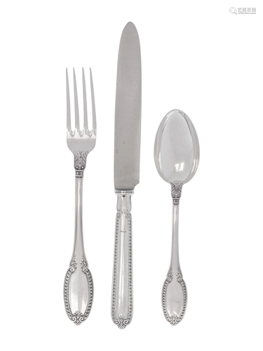 A Buccellati Silver Flatware Service