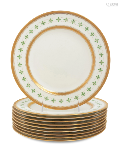 Ten Wedgwood Porcelain Service Plates