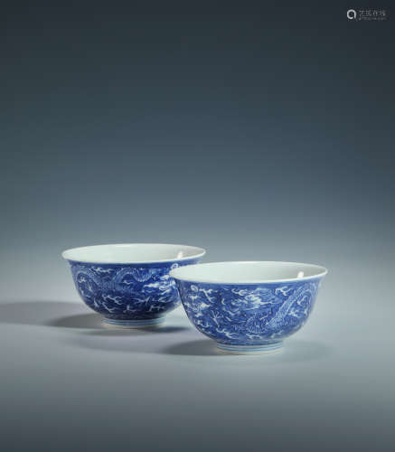 Blue and  White porcelain bo Wl from Qing