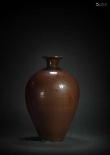 Ding kiln purple glazed prunus vase from Song