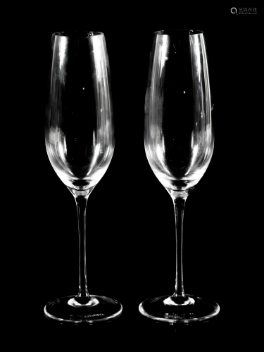 A Pair of Tiffany & Co. Champagne Flutes