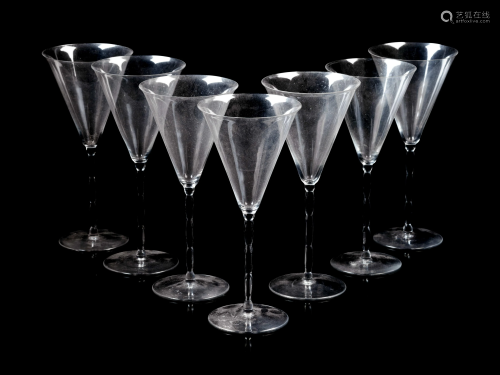 A Set of Eleven Cocktail Glasses
