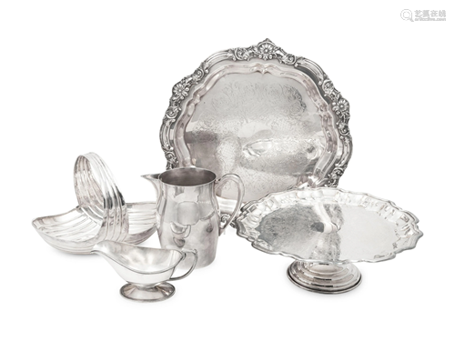 A Collection of Silver-Plate Serving Articles