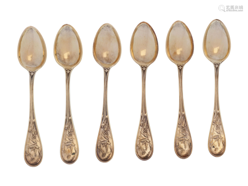 A Set of Tiffany & Co. Silver Coffee Spoons