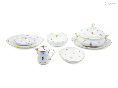 A Group of Meissen Porcelain Serving Articles