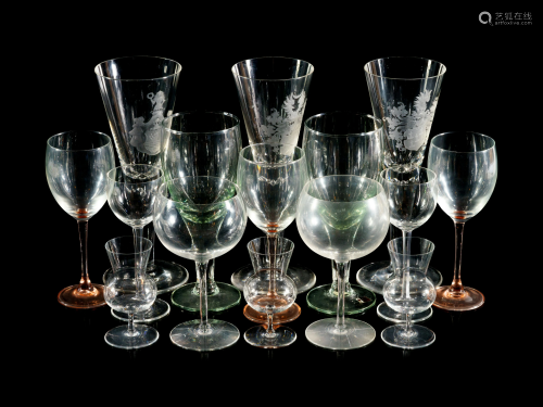 A Collection of Glass Stemware