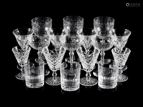 A Group of Cut-Glass Stemware Articles