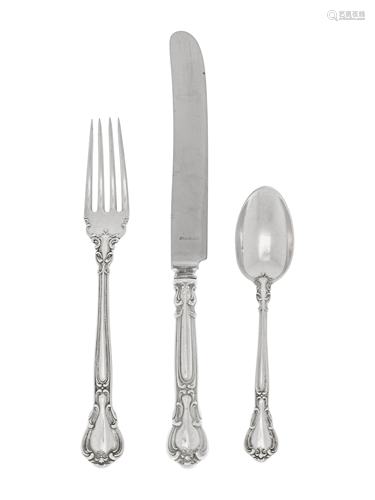 An American Silver Flatware Service