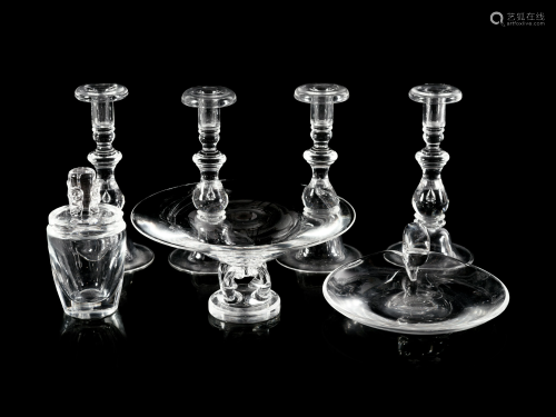 A Group of Steuben Glass Table Articles