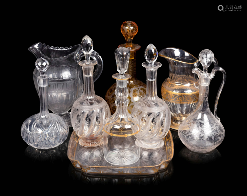 A Collection of Glass Tablewares
