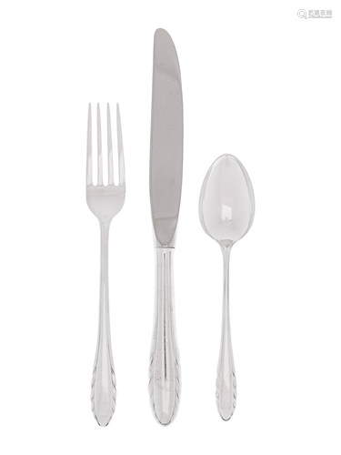 An American Silver Flatware Service