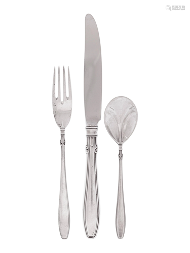 An American Silver Flatware Service