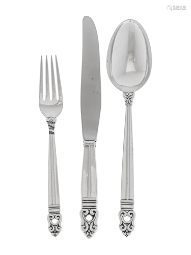 An American Silver Flatware Service