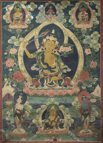 Manjusri Thangka from Qing