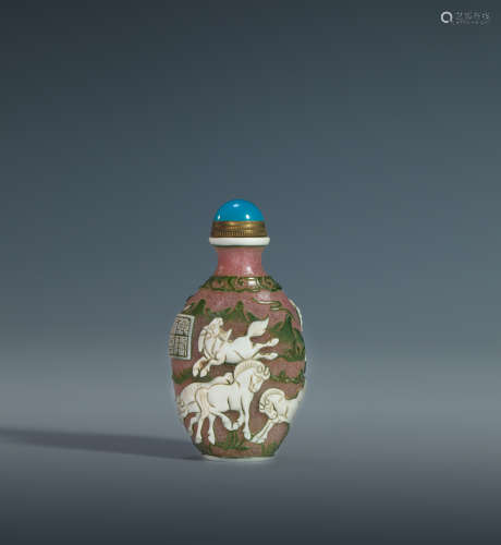 Glass Ware snuff bottle from Qing
