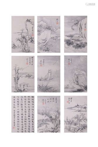 Landscaping painting album by Jingting  Wu