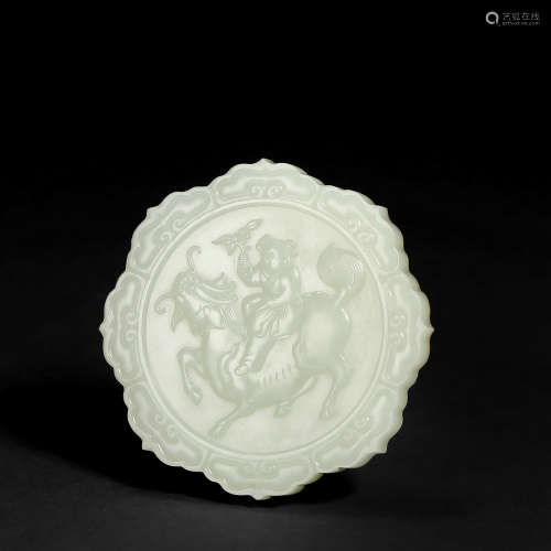 Hetian jade seal ornament from Ming