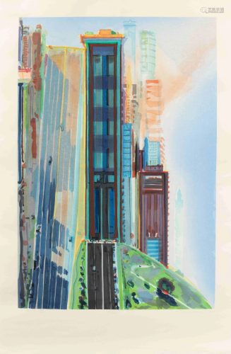 Wayne Thiebaud (American, b. 1920) Hill Street, 1987