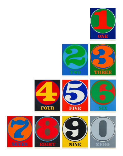 Robert Indiana (American, 1928-2018) Numbers (the