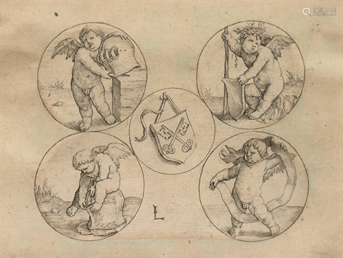 Lucas van Leyden (Dutch, 1494-1533) Four putti and the