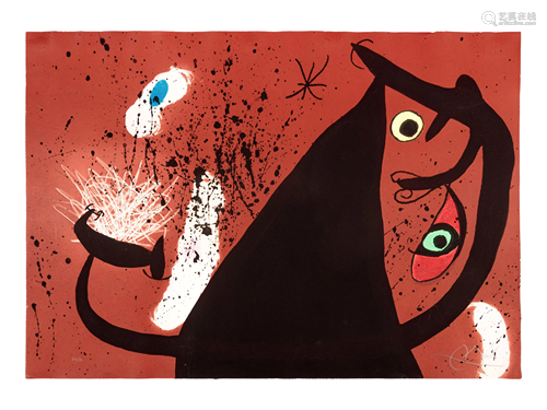 Joan Miro (Spanish, 1893-1983) Frappeuse de Silex, 1973