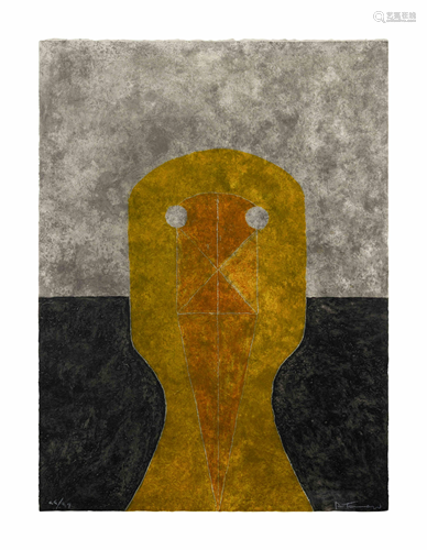 Rufino Tamayo (Mexican, 1899-1991) Cabeza en ochre