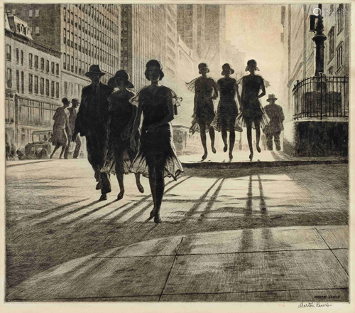 Martin Lewis (American, 1881-1962) Shadow Dance