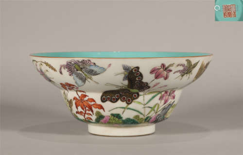 Famille Rose Waisted Bowl Jiaqing Style