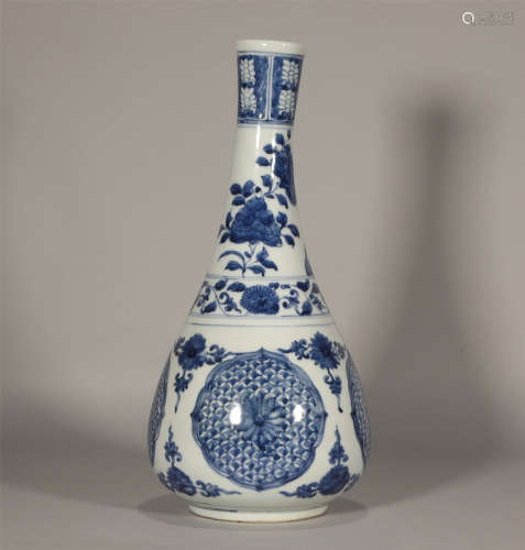 Blue and White Vase Tianqi Style