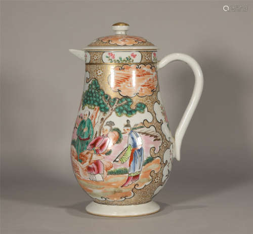 Cantonese Famille Rose Ewer Qianlong Style