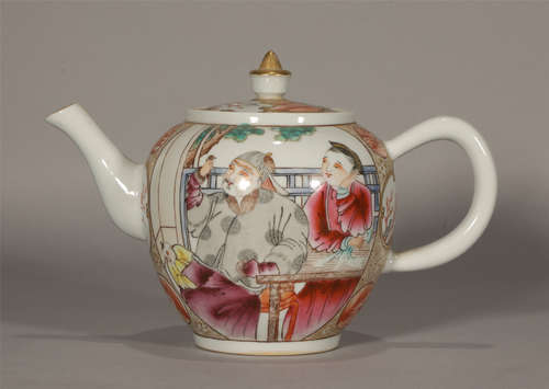 Cantonese Famille Rose Teapot Qianlong Style