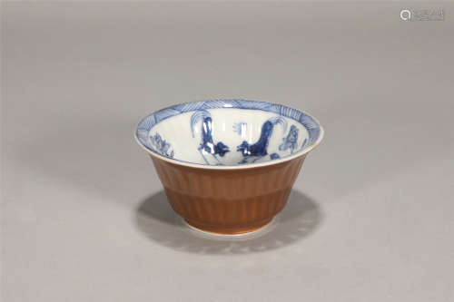 Aubergine Glazed Bowl Kangxi Style