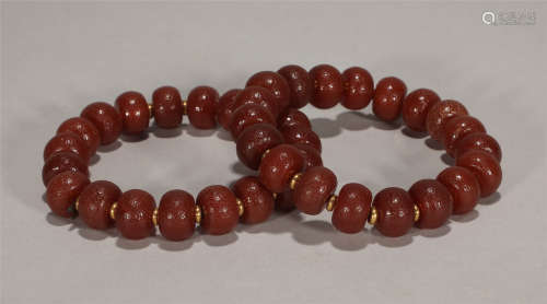 Two Coral Like Prayer Beads