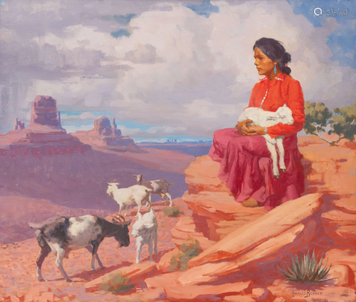 Charles Bensco (American, 1894-1960) Shepherdess with