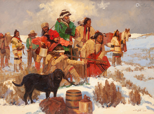 John DeMott (American, b. 1954) Frontier Hunting Party,