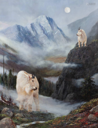 David A. Merrill (American, b. 1964) Mountain Goats,