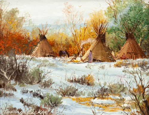 Thomas DeDecker (American, b. 1951) Winter Encampment
