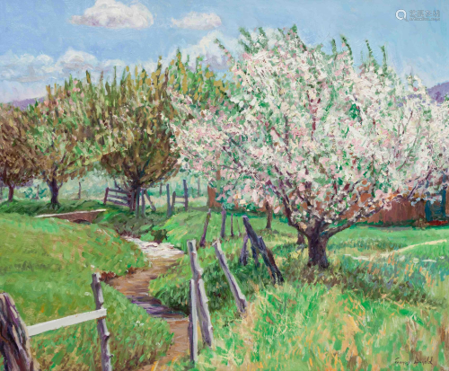Francis Donald (American, b. 1947) Taos Apple Blossoms,